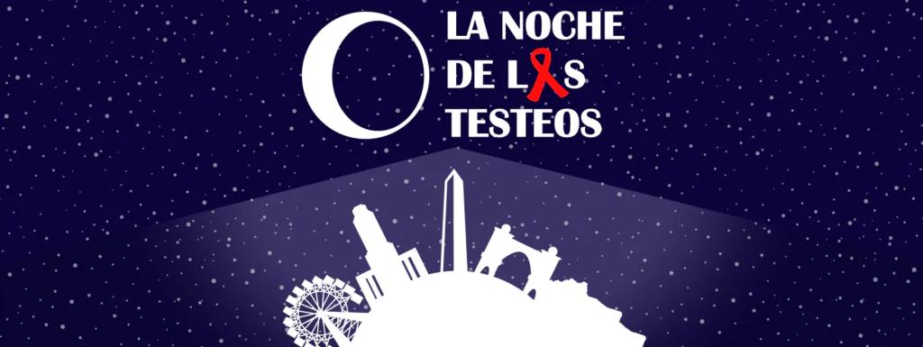 Banner del evento “La Noche de los Testeos” de AHF Argentina.
