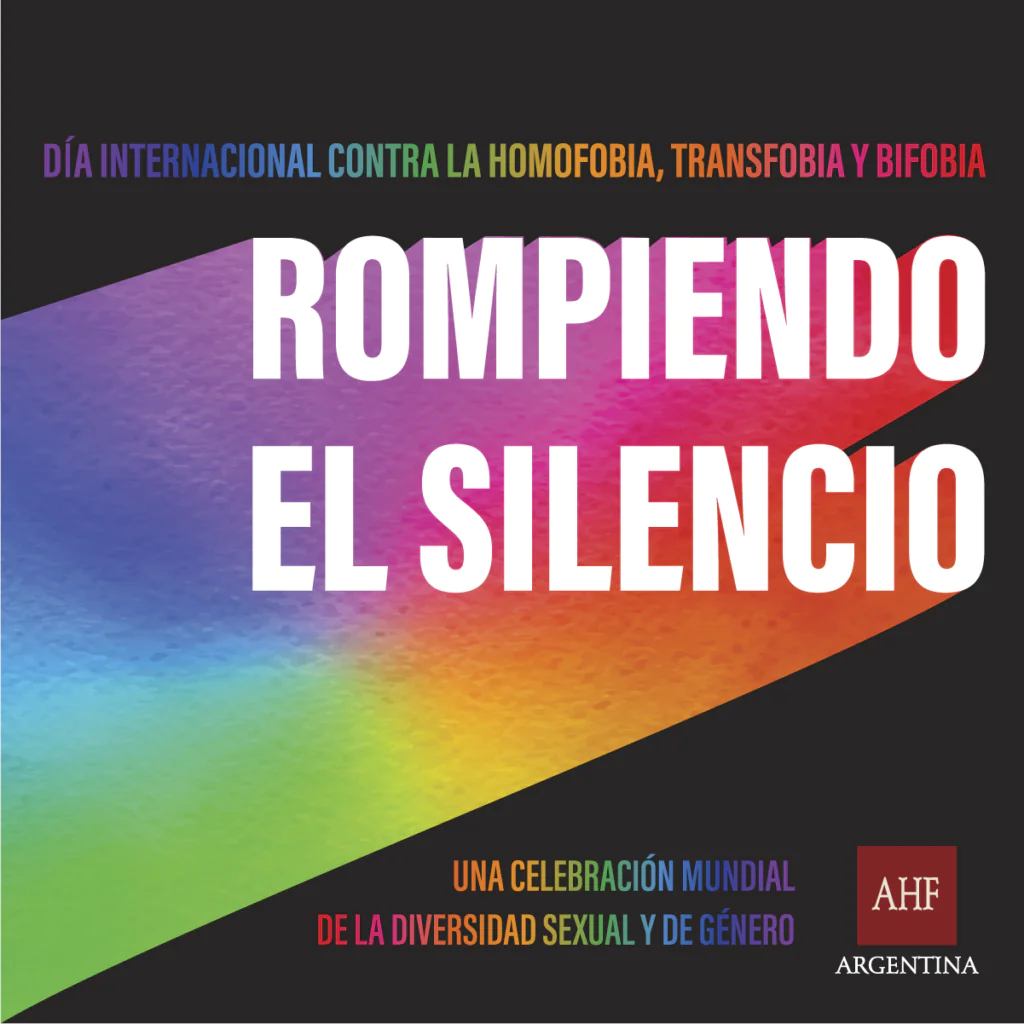Gráfica con el mensaje “Rompiendo el silencio” sobre fondo multicolor.