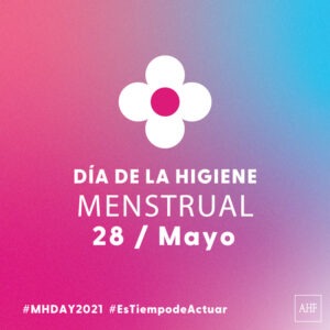 Pieza gráfica por el Día de la Higiene Menstrual con la fecha 28 de mayo.