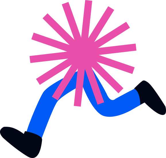 Personaje corriendo que invita a realizarse prueba de VIH en Argentina