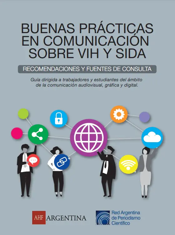 Portada de la guía “Buenas prácticas en comunicación sobre VIH y sida”.